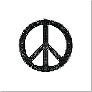 Retro 80's Peace Symbol Sign Posters and Art